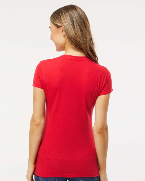 Women's Deluxe V-Neck T-Shirt M&O 3542 - Image 3