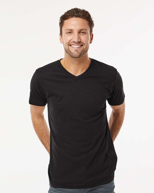 T-shirt Deluxe Col en V pour homme M&O 3543