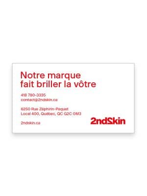 Carte d'affaires - Recto