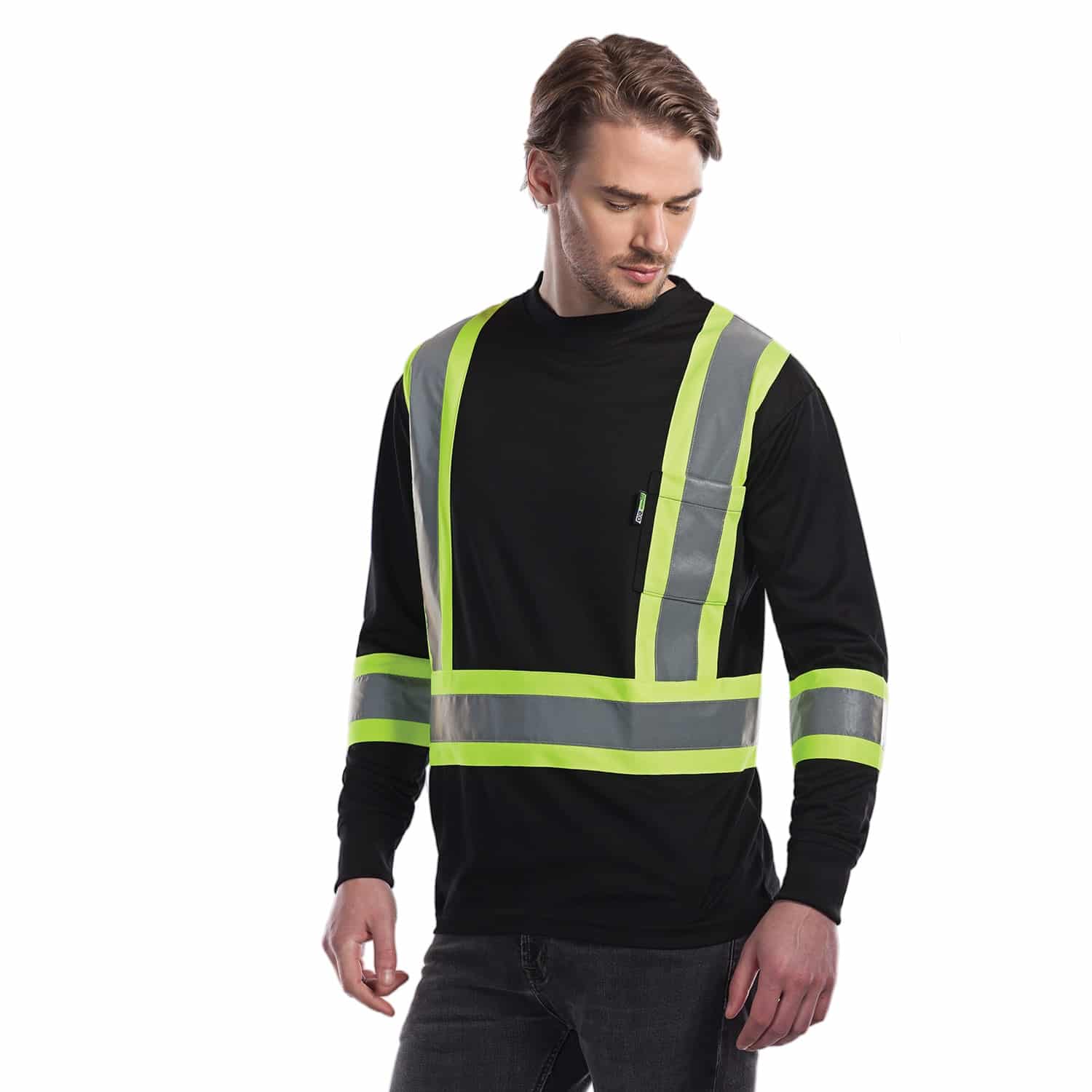 T-shirt Haute Visibilité Femme - Manches Courtes, Bandes Réfléchissantes 360°, 100% Polyester - Pour Travail, Sport Ou Sécurité